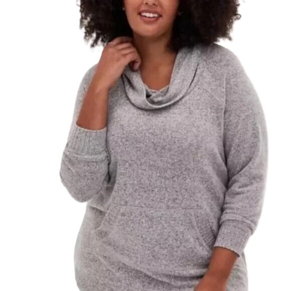 Torrid Super Soft Plush Cowl Neck Tunic Sweater 2X - Picture 1 of 5